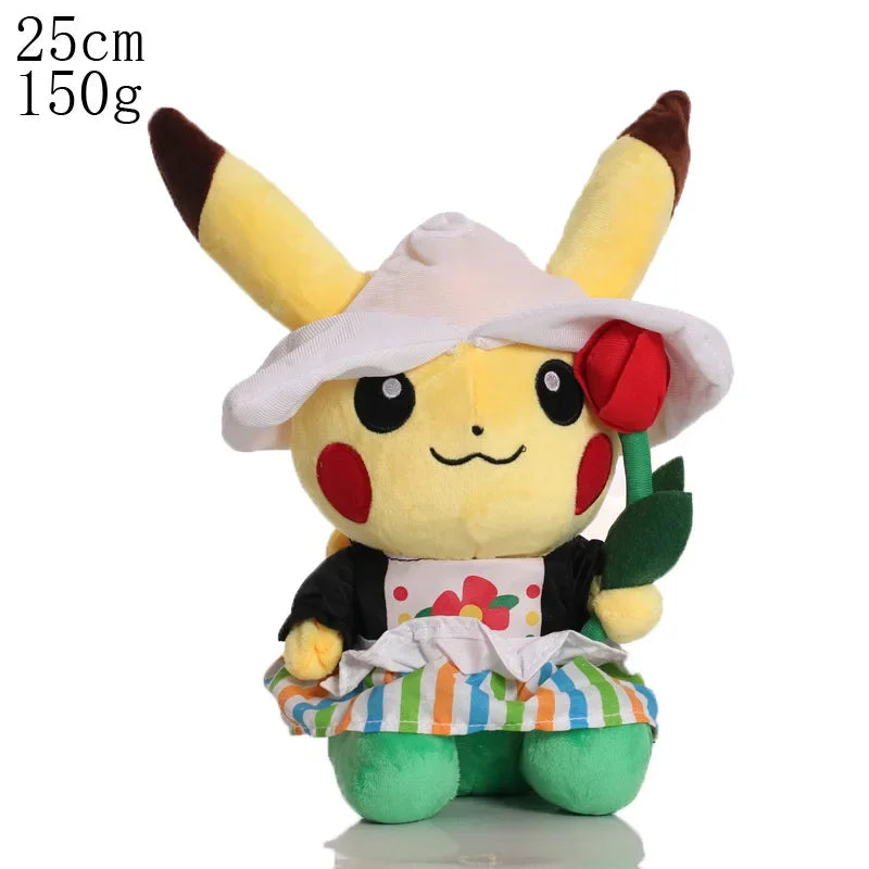 20cm Pikachu Pokemon Plush Doll Charmander Bulbasaur Squirtle Psyduck Eevee Plush Soft Stuffed Animals Peluche Plushie Toy Gifts