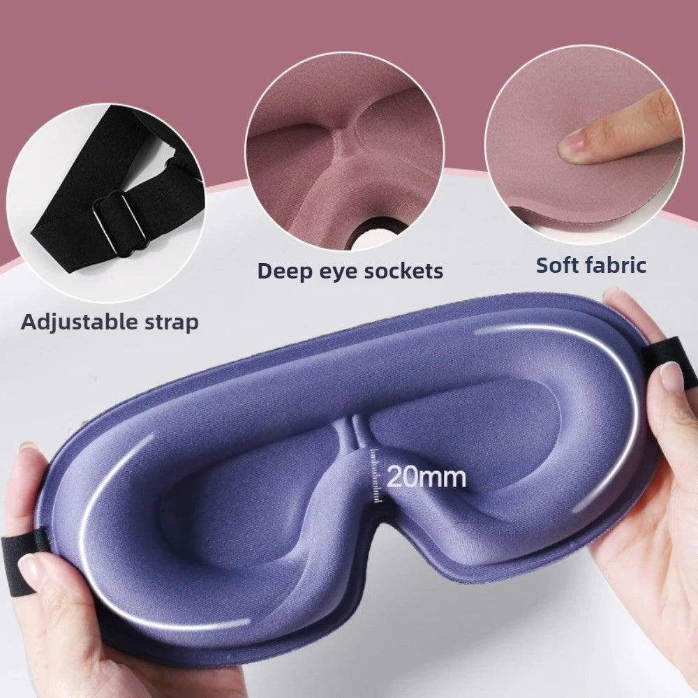 Travel 3D Sleeping Mask Blockout Light Sleep Mask Memory Foam Eyeshade Blindfold Sleep Masker Sleeping Aid Face Mask Eyepatch