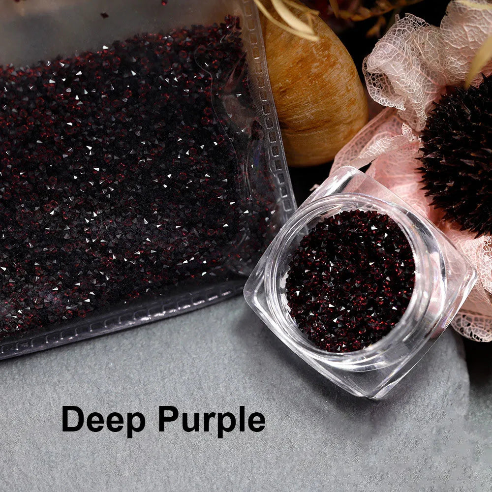 1440pcs/bag 1.2mm Wholesale Mini Pixie стразы Non Hotfix Rhinestone Micro Crystal Zircon Nail Art Rhinestones Decoration