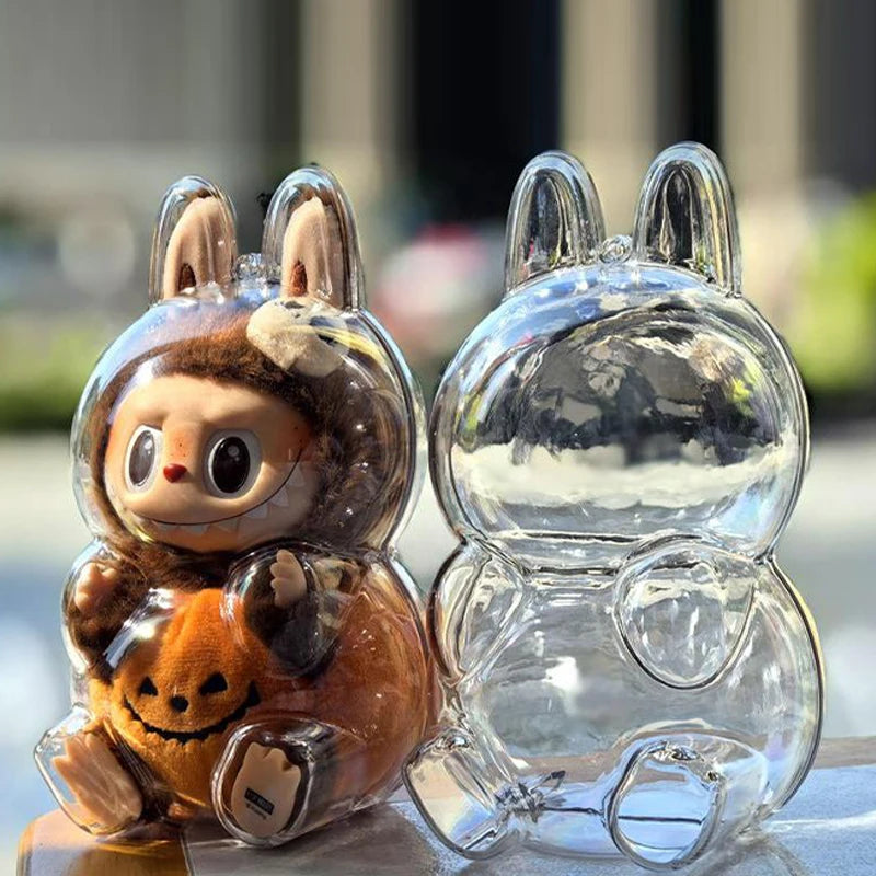 LABUBU Have A Seat Transparent Case Labubu Plastic Case Backpack Charms