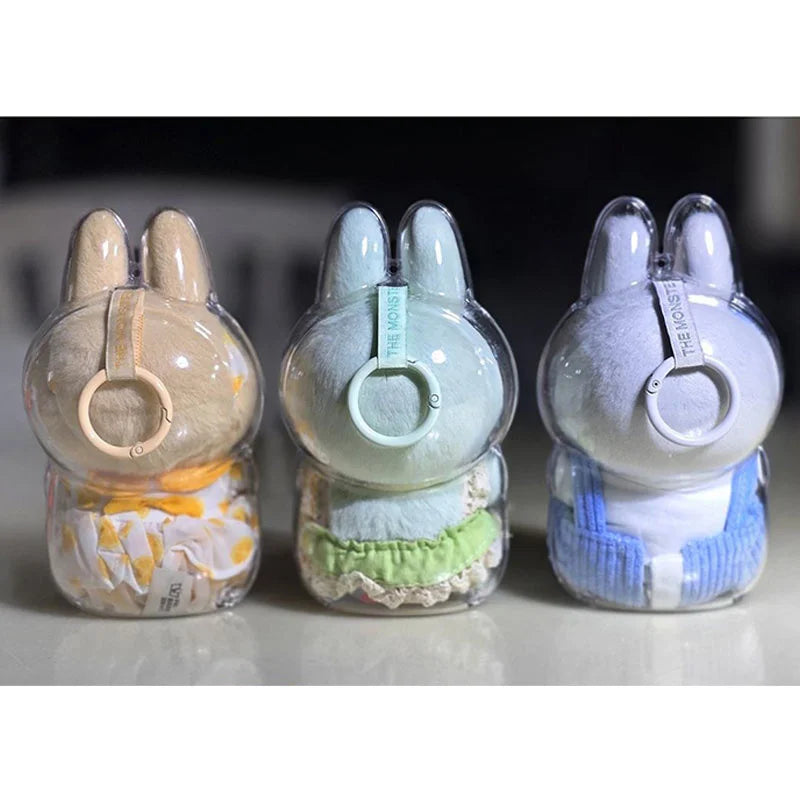 LABUBU Have A Seat Transparent Case Labubu Plastic Case Backpack Charms