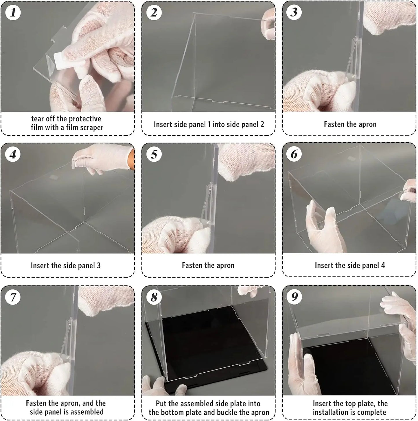 Clear Self-Assembly Acrylic Display Case