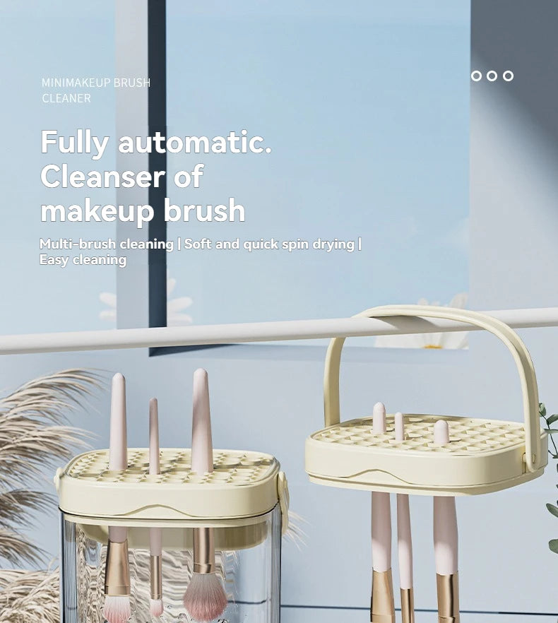 2025 New USB Electric Makeup Brush Cleaner Rechargeable Makeup Brushes Cleaning Tool Automatic Makeup Brush Cleaning Stand Devic