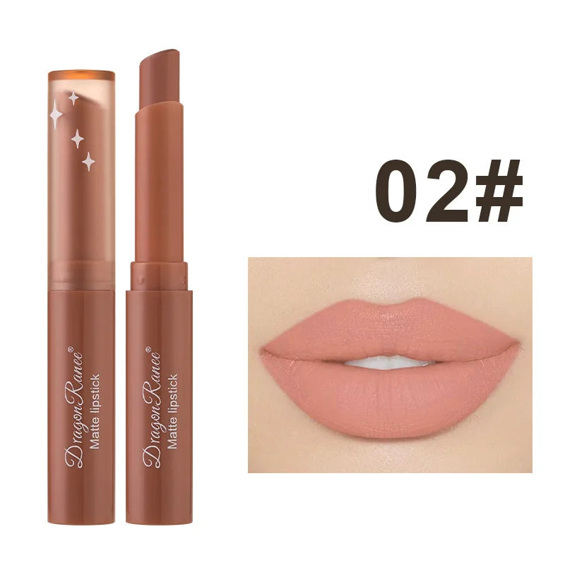 Nude Matte Lipstick Waterproof Nude Pink Lip Sticks Not Fading Sexy Red Velvet Lipsticks for Women Make Up Lasting Lip Cosmetics