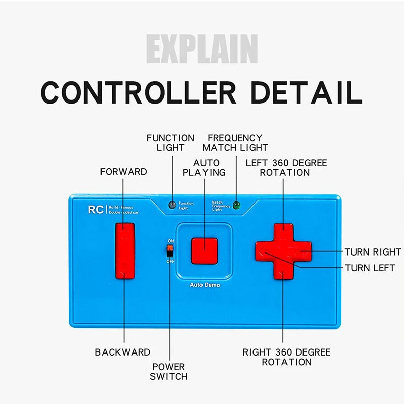 Double-side Roll 3D Flip Remote Control RC Car Robot Drift-Buggy Crawler Battery Operated Stunt Machine USB Radio Controlled Toy