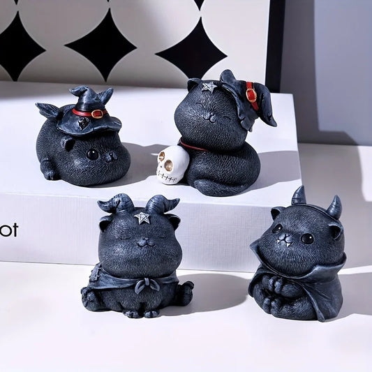 Cute Resin Halloween Cats