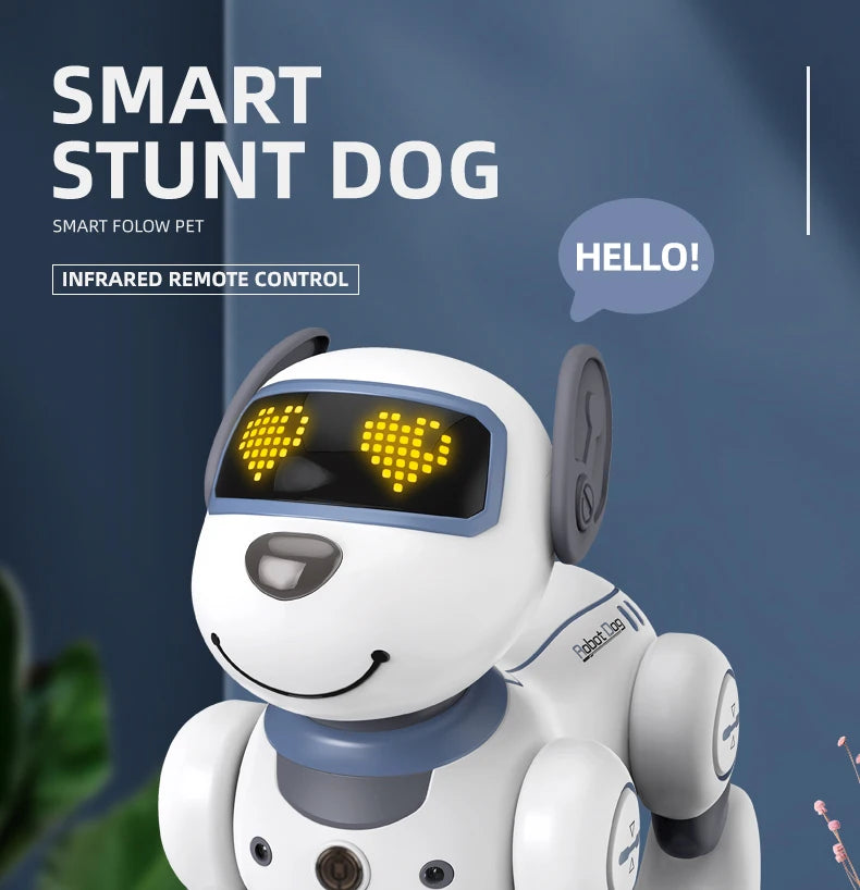 Intelligent Remote Control Robot Dog Electronic Stunt Voice Command Programmable Touch-sense Music Song Children's Toys for Boys