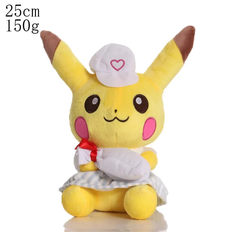 20cm Pikachu Pokemon Plush Doll Charmander Bulbasaur Squirtle Psyduck Eevee Plush Soft Stuffed Animals Peluche Plushie Toy Gifts