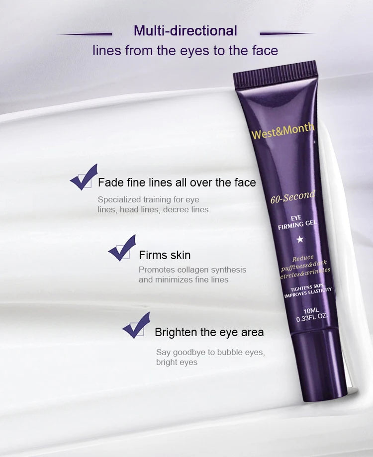 Instant Eye Bag Removal Cream Retinol Anti-Wrinkle Firming Skin Fade Fine Lines Anti Dark Circle Puffiness Brighten Eye Care Gel