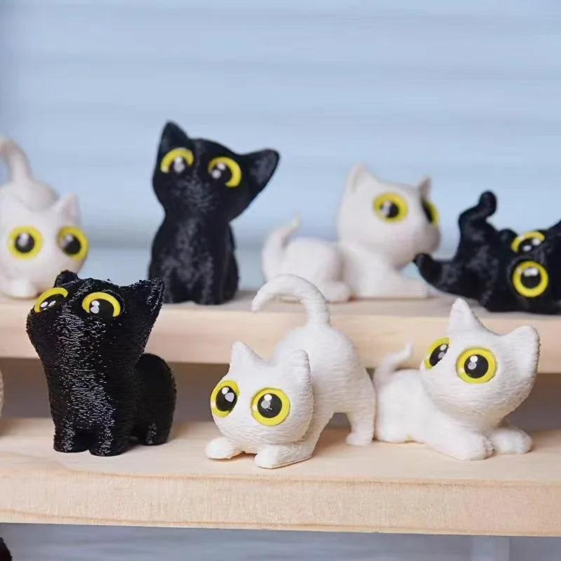 Halloween  Desktop Decorations Mini Resin Cat Cute Kitten Micro Landscape Crafts Garden Party Decoration