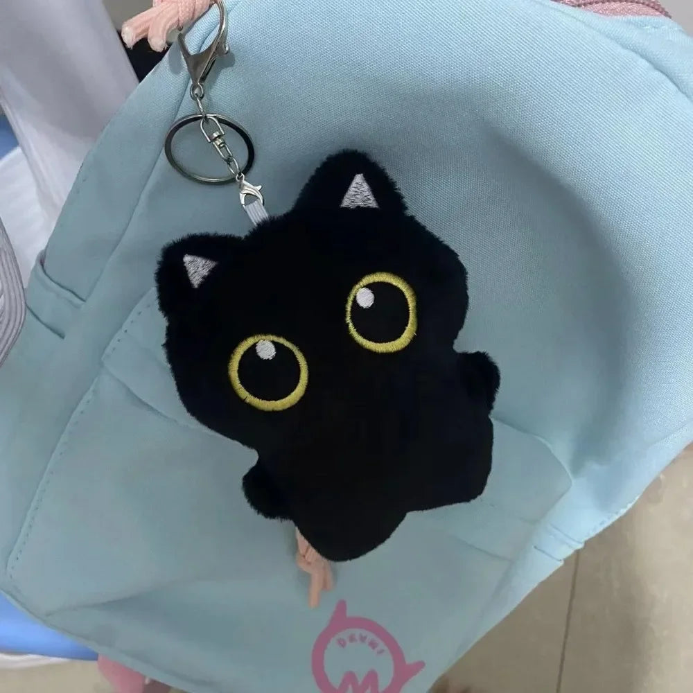 Party gift cute black cat plush toy doll pendant pillow cushion black cat plush toy doll, suitable for boys and girls.