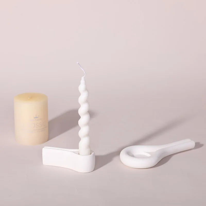 Nordic Ceramic Candlestick Holder White Candle Holders Candle Holder Wedding Table Living Room Home Ornament Decoration