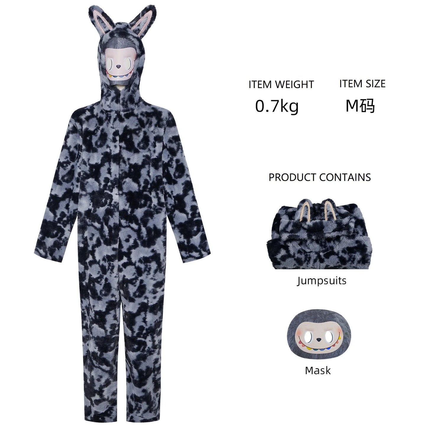 NEW Labubu cos costume Halloween Labbu adult children's one-piece cosplay anime stage performance costume