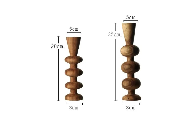 Retro Wooden Candle Holder