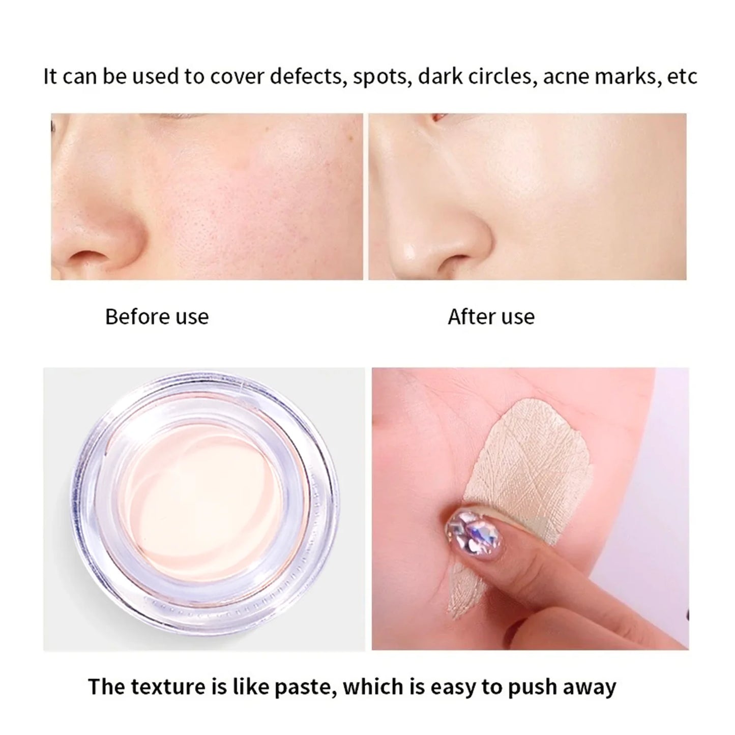 Full Coverage Waterproof Concealer – Hides Tattoos, Scars & Blemishes, Natural Matte Foundation for All Skin Tones, Long-Lasting