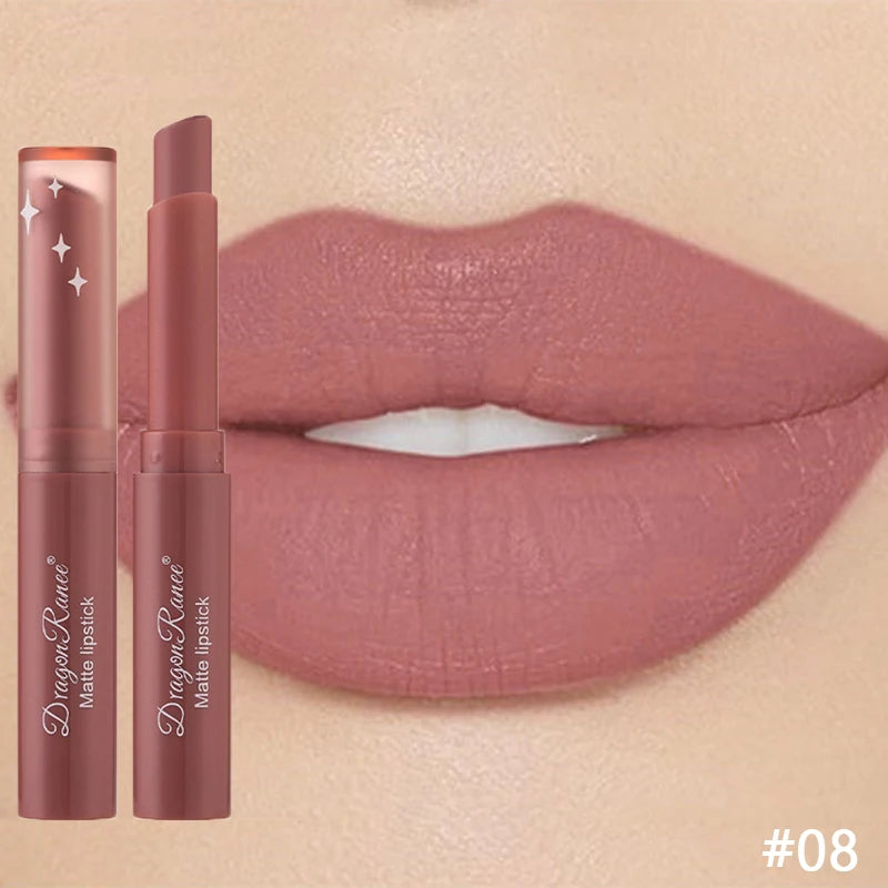 Nude Matte Lipstick Waterproof Nude Pink Lip Sticks Not Fading Sexy Red Velvet Lipsticks for Women Make Up Lasting Lip Cosmetics