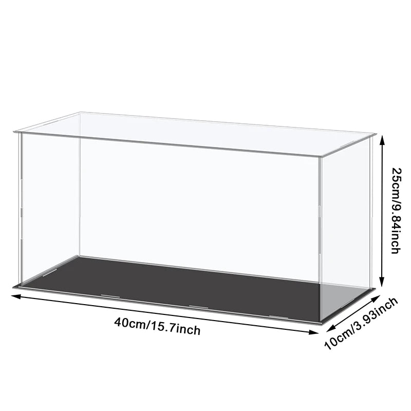 Clear Acrylic Display Case Dustproof Toy Car Trucks Vans Model Box Collection Storage Countertop Show Box