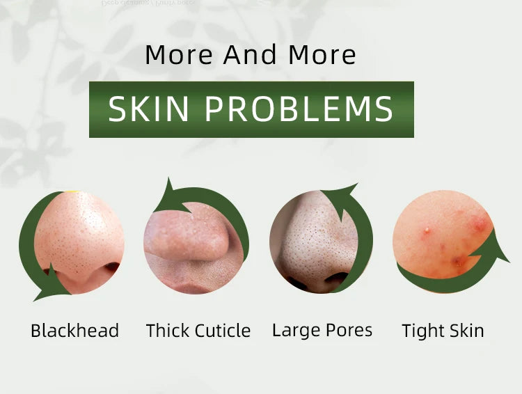 Tea Tree Face Masks Oil Control Shrink Enlarged Pores Blackhead Remover Nourishing Facial Cleansing Clay Mask Skin Care Beauty