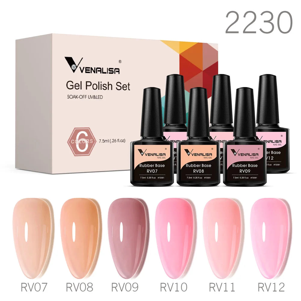 Venalisa Nail Gel Polish Fall Nails HEMA/TPO FREE Winter Christmas Color Kit Soak off UV LED Semi Permanent Nail Gel 6pcs Kit