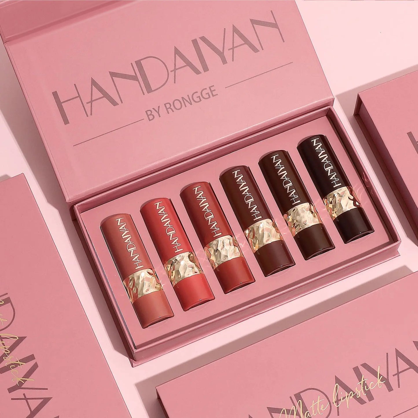 6PCS Velvet Matte Lipstick Set Highly Pigmented Long Lasting Non Drying Silky Smooth Lip Makeup Gift Box For Women