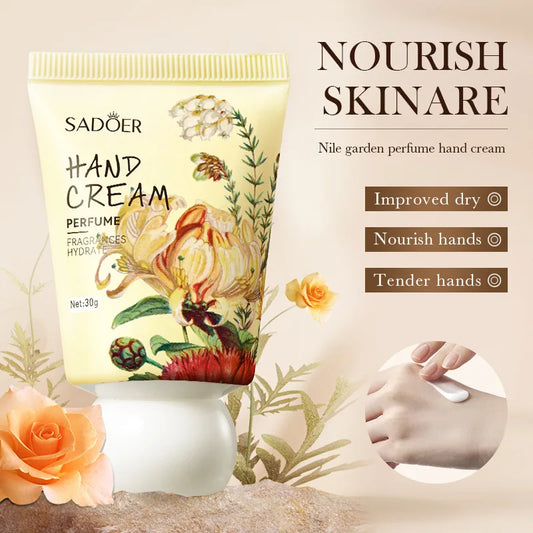 30g Garden perfume Hand Cream Plant Extract Moisturizing Flowers Nutrients Dry Crakced Repair Soft Whitening Oil Control Rose