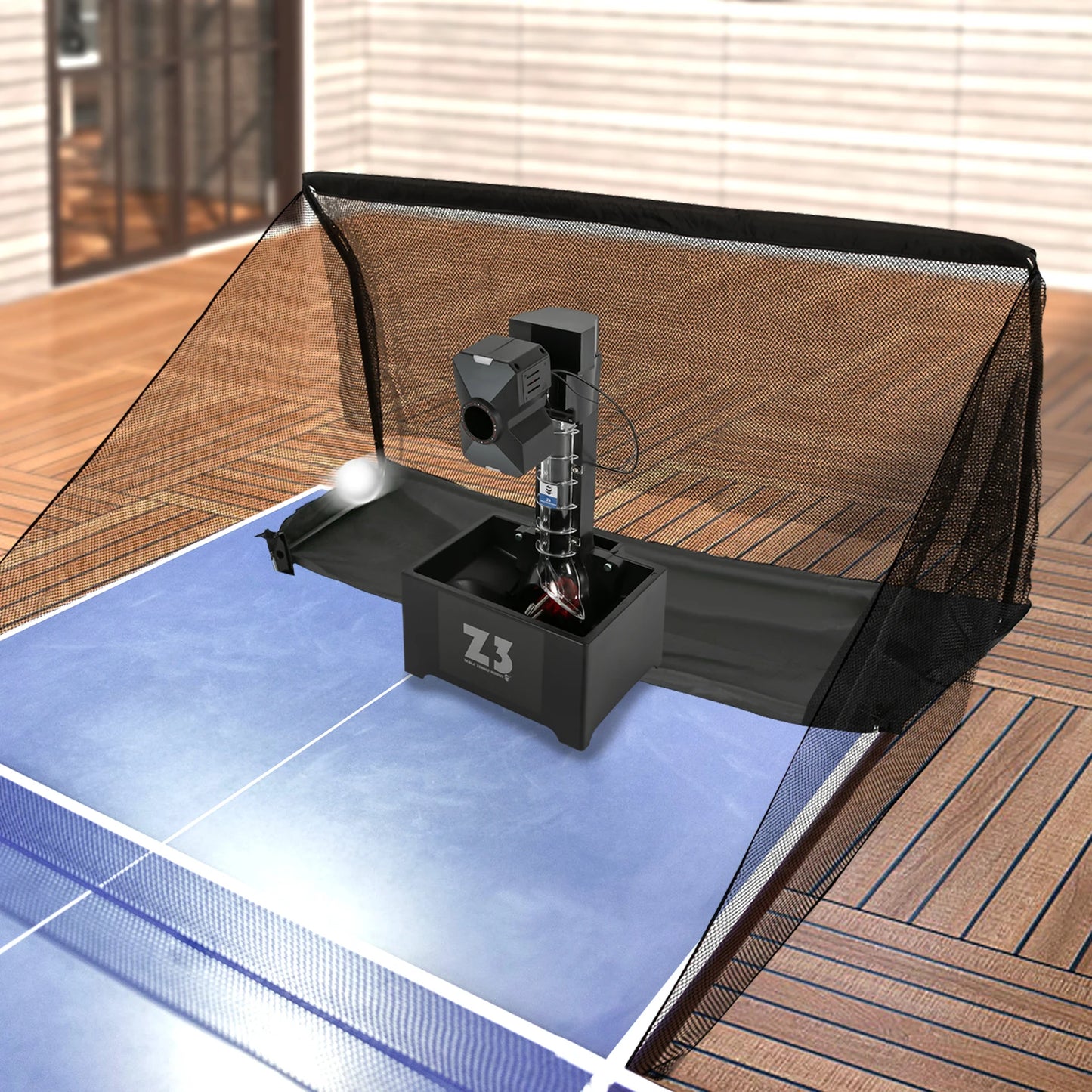 Table Tennis Robot 100 Balls Capacity Automatic Ping Pong Ball Pitching Machine with Remote Control for Pong Lover Self-training