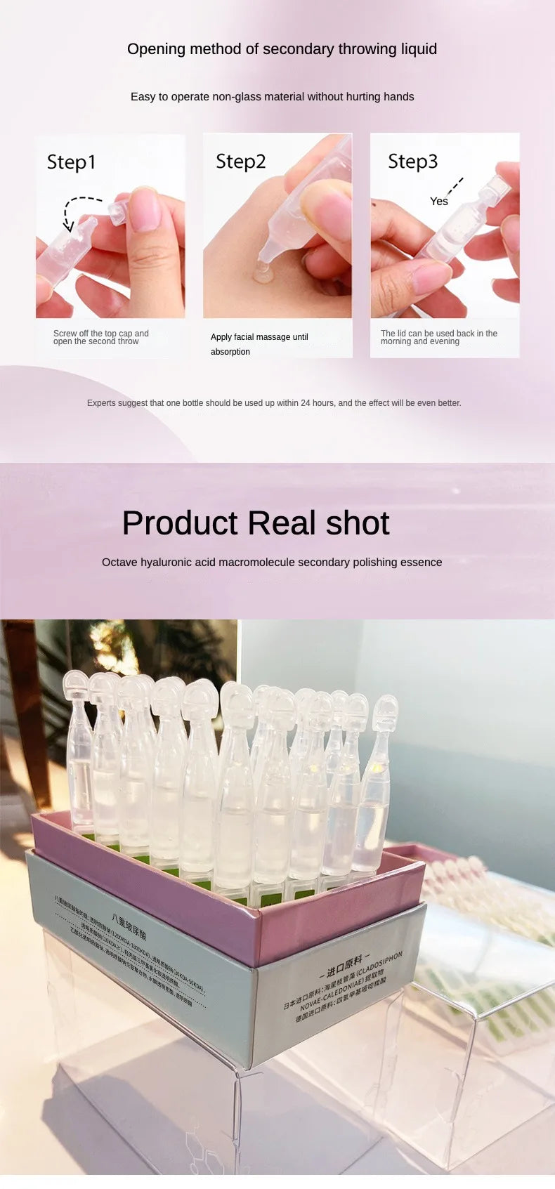 Hyaluronic Acid Anti-Wrinkle Serum Hydrating Moisturizing Firming Moisturizing Whitening Fade Fine Lines Skincare Set