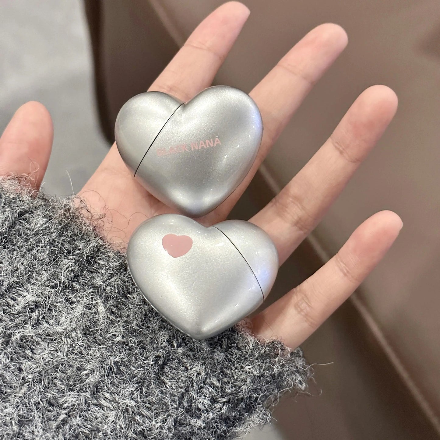 Black Silver Heart Lipstick Velvet Matte Lip Mud Clay Lip Gloss Liquid Lip Tint Cream Pigment Long Lasting Silky Lips Cosmetics