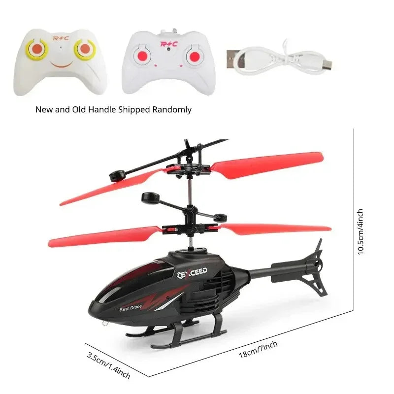 Channel Gesture Control Suspension Helicopter RC Remote Induction Aircraft With Charging LED Light Kids Toy for Boys