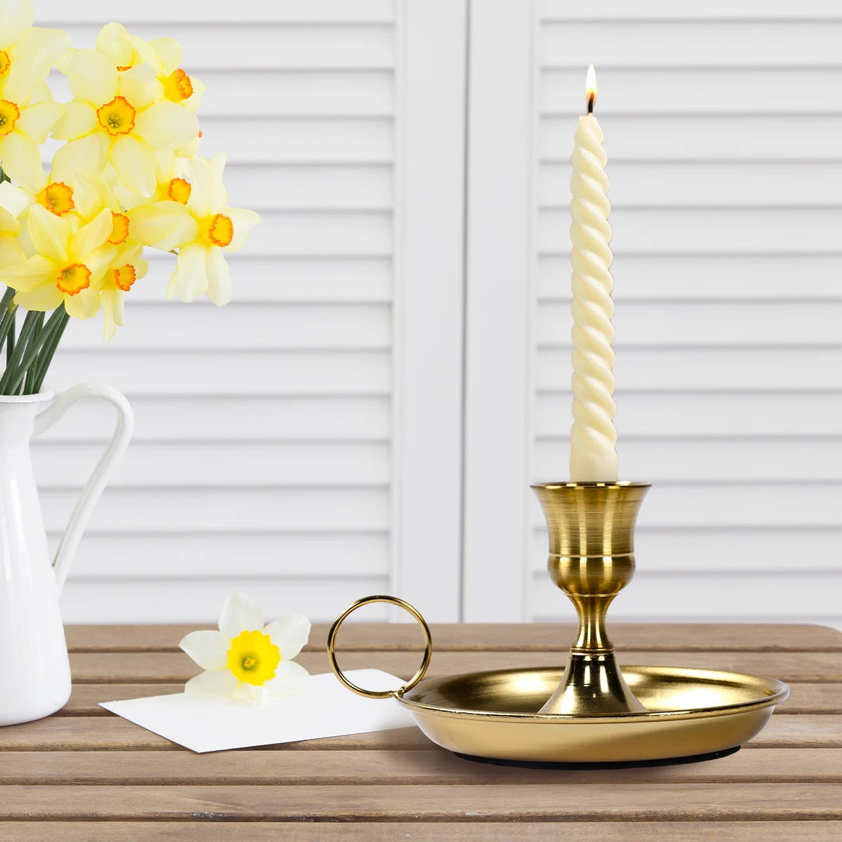 Metal Desktop Candle Holder