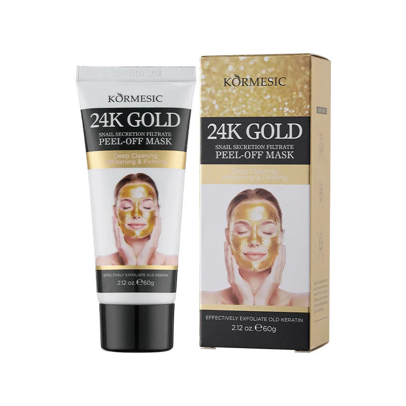 Kormesic 24K Gold Snail Peel-Off Facial Mask Moisturizing Nourishing Hydrating Face Masks Skin Care Products