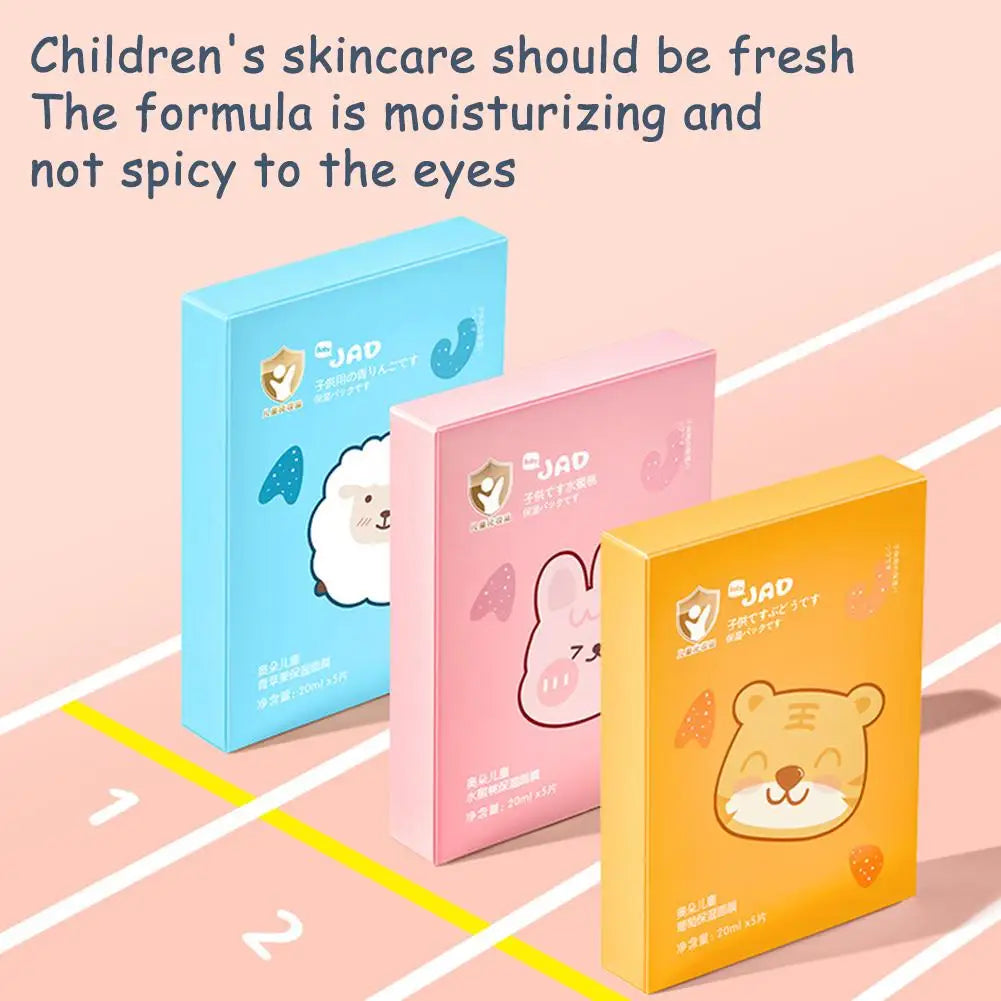 Cute Animal Cartoon Sheet Masks Childrens Spa Facial Masks Nourish For All Skin Types Gentle Moisturizing Brighten Mask Skincare