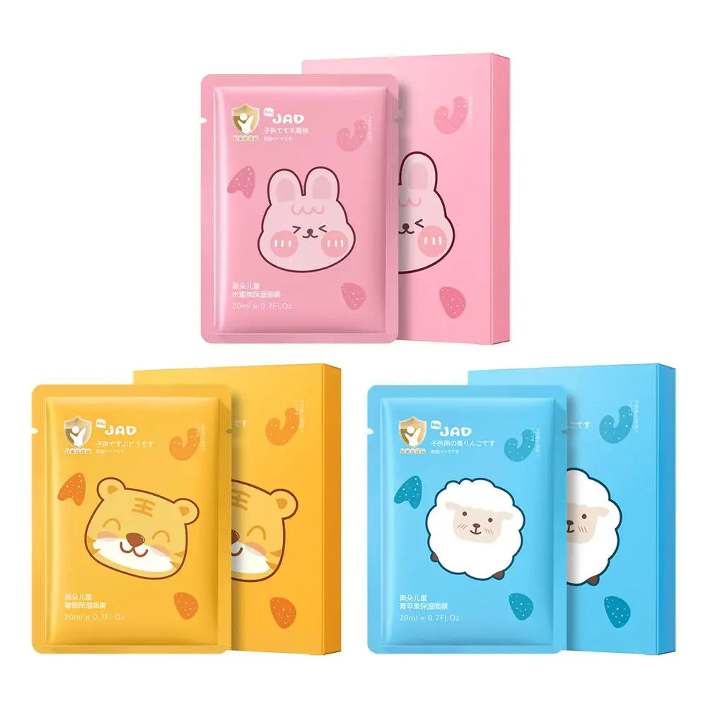Cute Animal Cartoon Sheet Masks Childrens Spa Facial Masks Nourish For All Skin Types Gentle Moisturizing Brighten Mask Skincare
