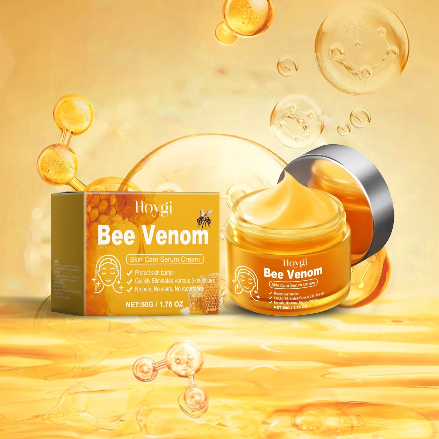Bee Venom Skin Care Serum Cream Relieve Dry Skin Nourishing Skin Elastic Moisturizing Tightening Smoothing Brightening Cream