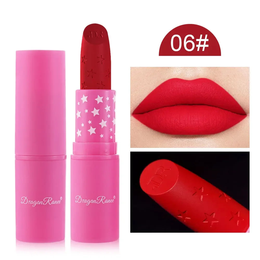 9 Colors Waterproof Rose Red Velvet Matte Lipstick Moisturizing Long Lasting Stars Not Easy To Fade Nude Lip Tint Black Lipstick
