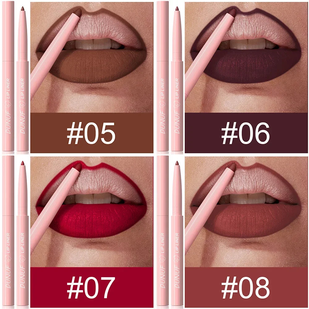 12 Colors Lip Liner Lip Pencil Set Matte Lipstick Waterproof 24 Hours Long Lasting Korean Lip Tint Makeup For Women Cosmetics