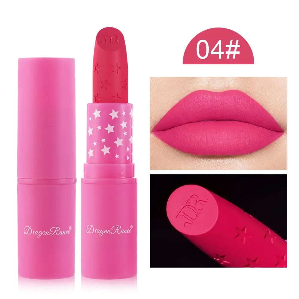 9 Colors Waterproof Rose Red Velvet Matte Lipstick Moisturizing Long Lasting Stars Not Easy To Fade Nude Lip Tint Black Lipstick