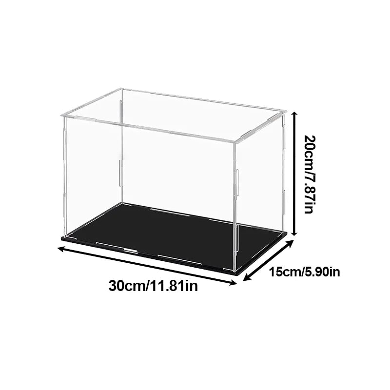 Clear Acrylic Display Case Dustproof Toy Car Trucks Vans Model Box Collection Storage Countertop Show Box