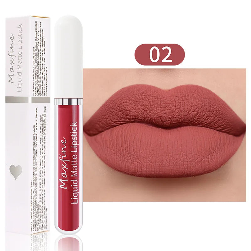 Liquid Lipstick Durable Waterproof Non Smudging Lip Glaze Lip Gloss Matte Lipstick Non Peeling Ladies' Makeup