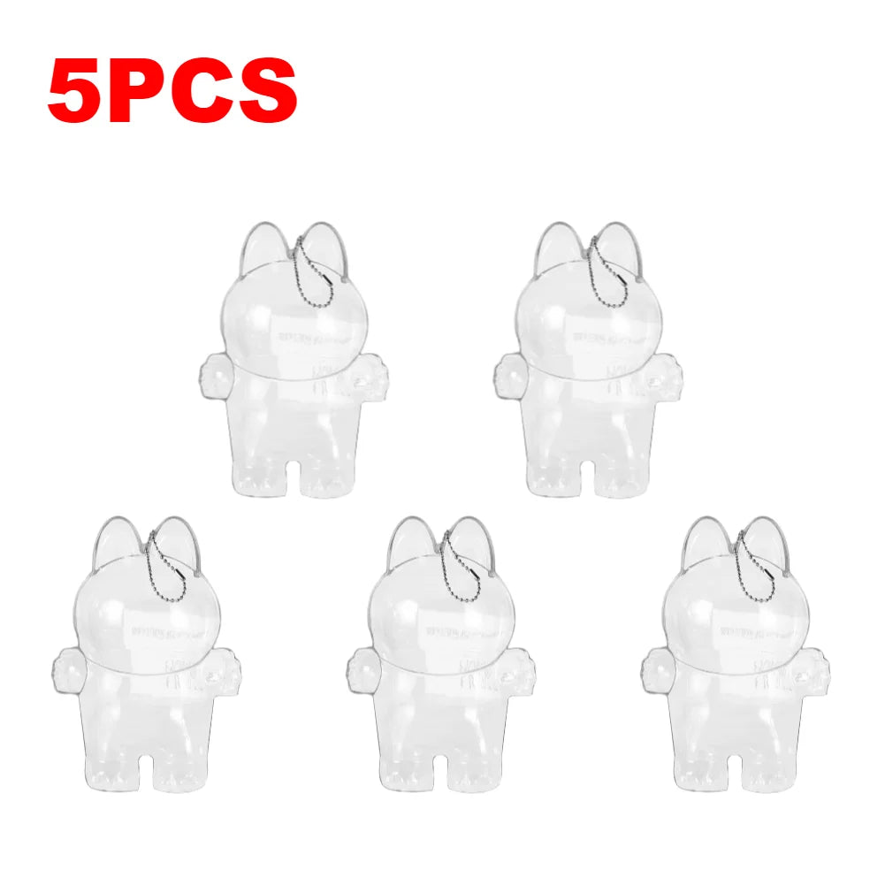 Protective Case for Labubu Have a Seat Transparent Protective Cover for Labubu Doll Plastic Clear Display Box Easy Installation