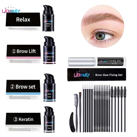 Libeauty Eyebrow Lamination Kit Eyebrow Lift Kit Lasting 8 Weeks With Brush For Fuller Feathered Eyebrows Professional Home Use