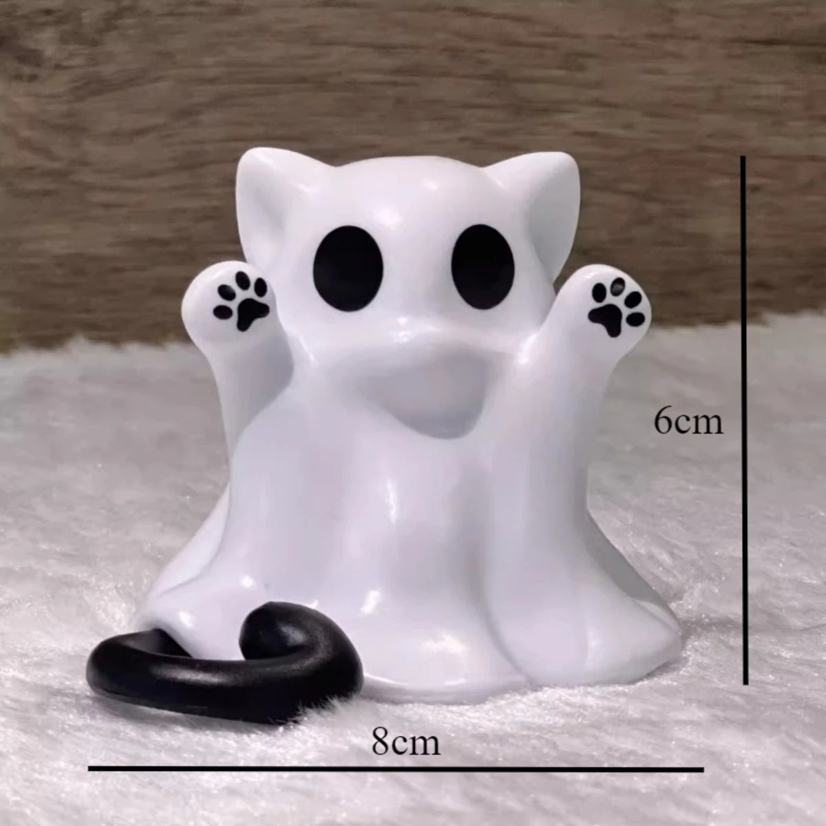 Creative Halloween Ghost Cat Ornament Doll Toy Decoration Holiday Car Cute Cat Ornament