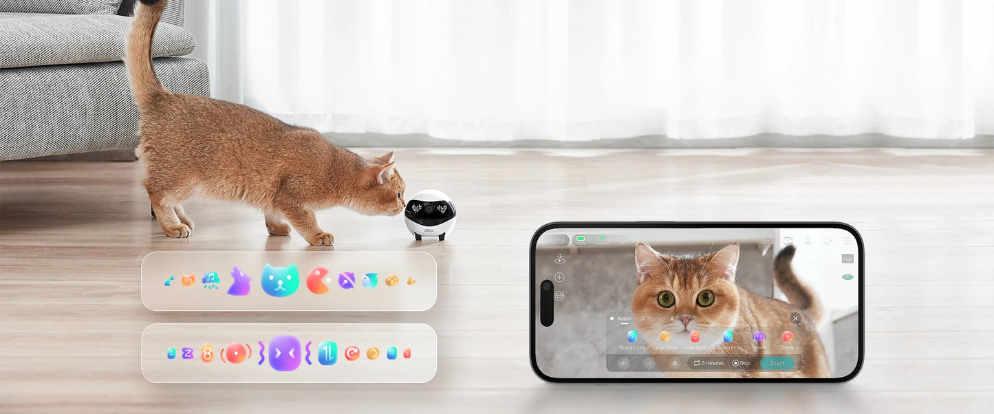 Enabot EBO AIR 2 Companion Robot 2K  Home Security Pet Camera Night Vison Wireless APP Remote Control for Dog Cat Baby