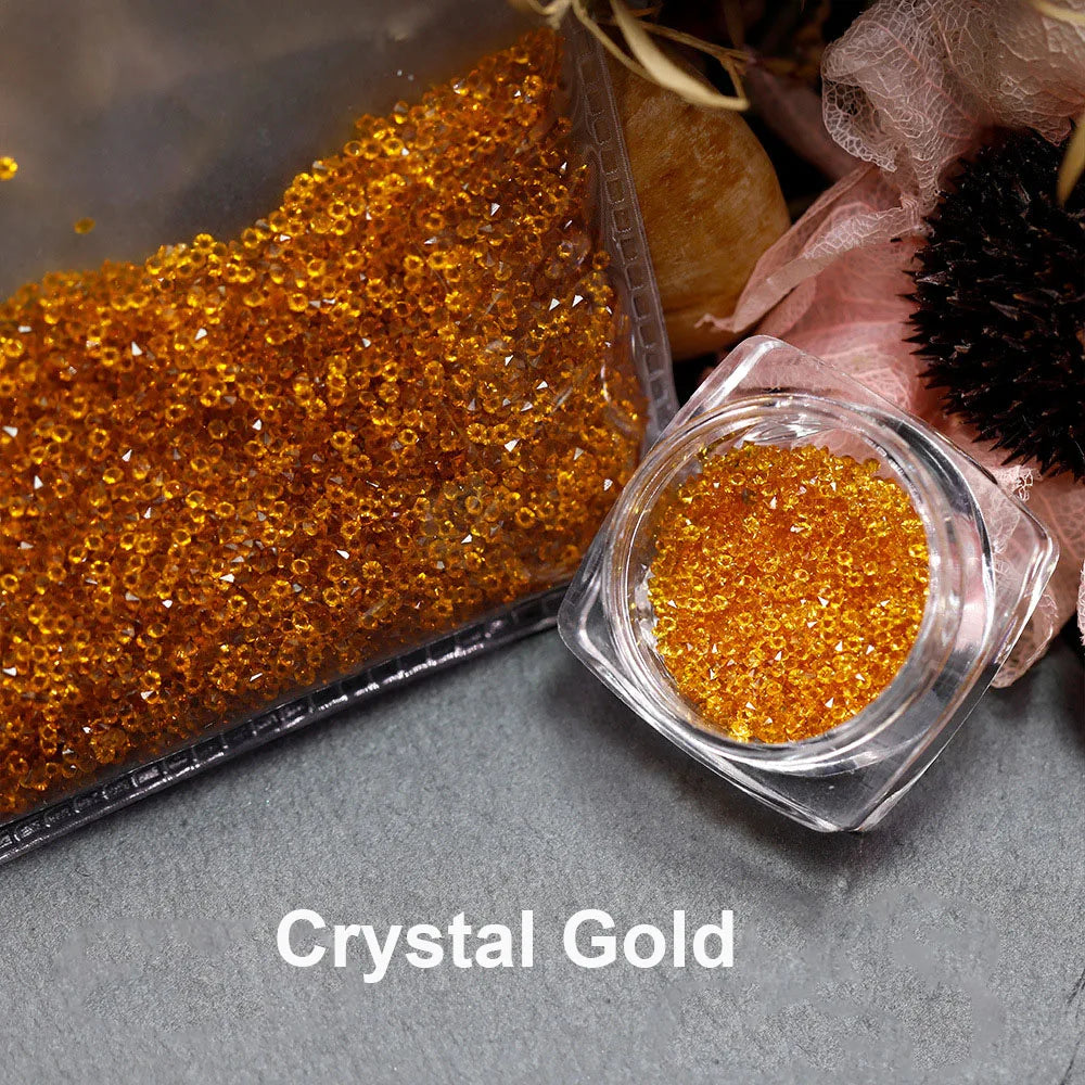 1440pcs/bag 1.2mm Wholesale Mini Pixie стразы Non Hotfix Rhinestone Micro Crystal Zircon Nail Art Rhinestones Decoration