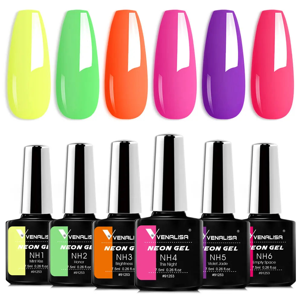 Venalisa Nail Gel Polish Fall Nails HEMA/TPO FREE Winter Christmas Color Kit Soak off UV LED Semi Permanent Nail Gel 6pcs Kit