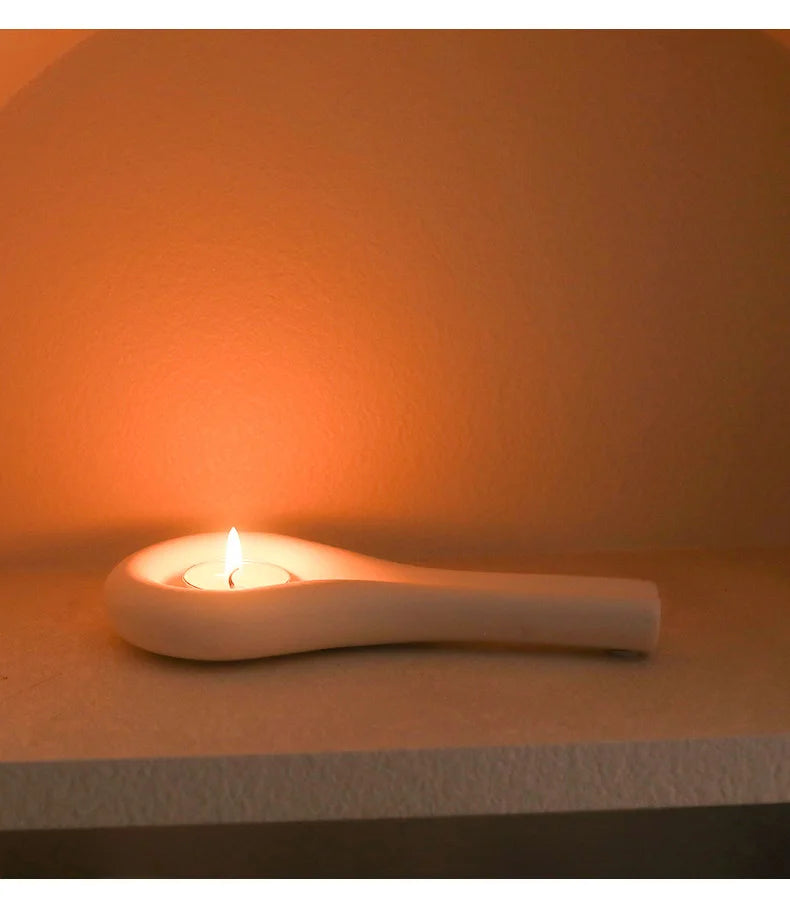 Nordic Ceramic Candlestick Holder White Candle Holders Candle Holder Wedding Table Living Room Home Ornament Decoration