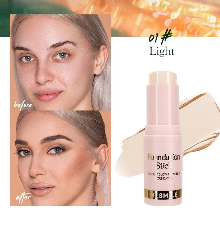 Matte Foundation Stick Oil Control Primer BB Cream Medium Coverage Light Bronzer Sculpt Face Outline Contour Brighten Concealer