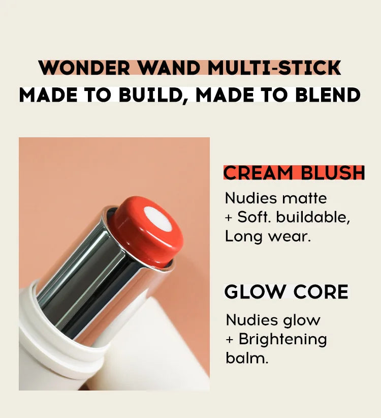 Multi-Tone Creamy Blush Stick Makeup Long-Lasting Waterproof Simple High-End Lip Cheek Tint High Pigment Hydrating Pink Blusher