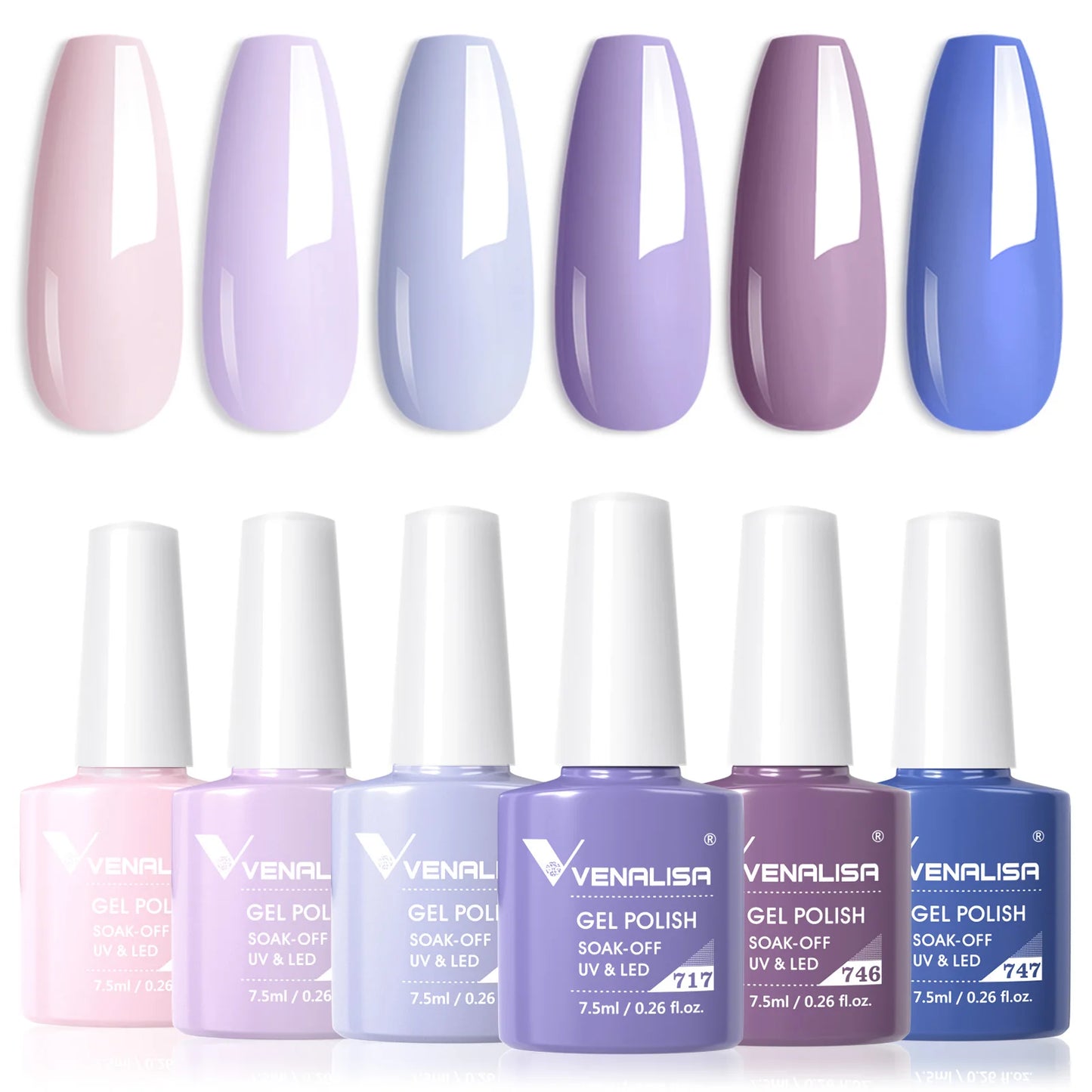 Venalisa Nail Gel Polish Fall Nails HEMA/TPO FREE Winter Christmas Color Kit Soak off UV LED Semi Permanent Nail Gel 6pcs Kit