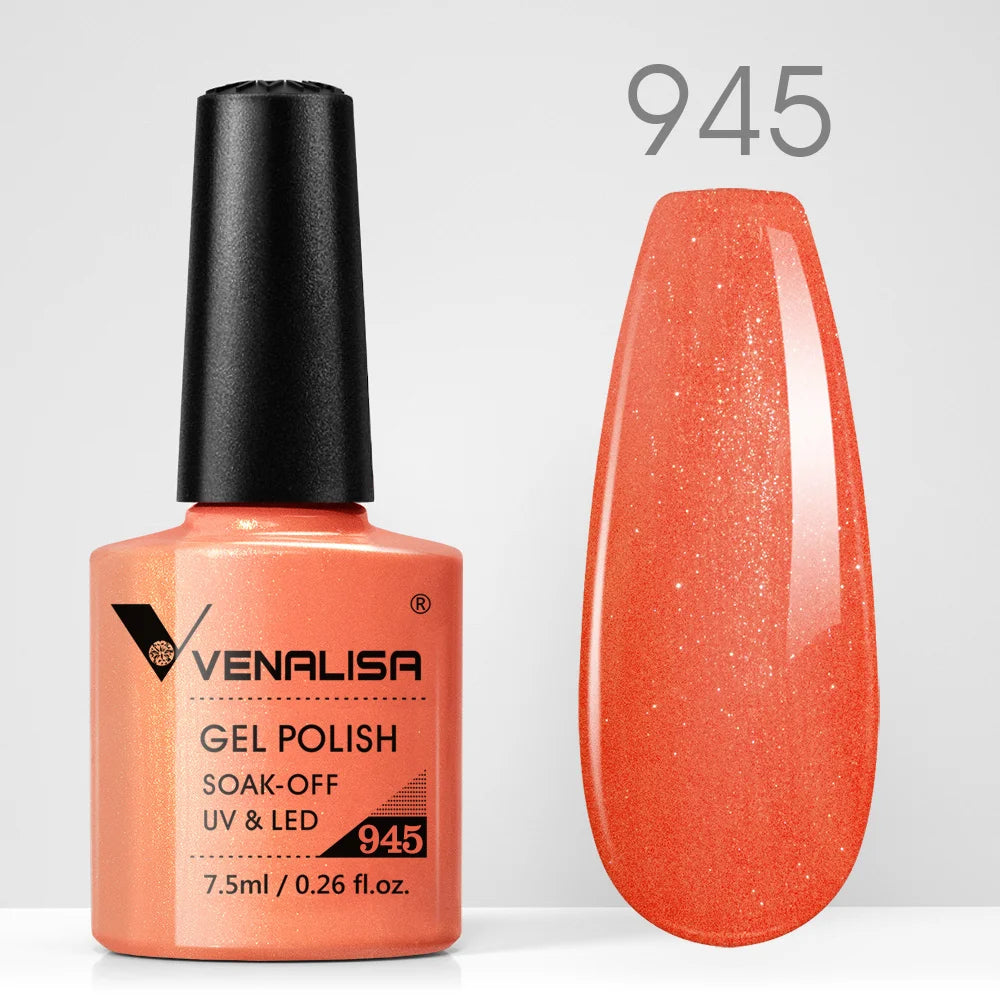 VENALISA Nail Gel Polish Semi Permanent Gellack Nail Art Salon TPO Free Glitter 7.5ml Soak off Organic UV LED Nail Gel Varnish